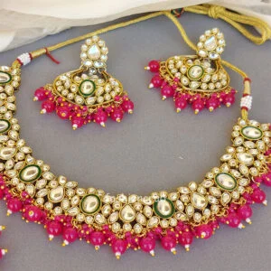 Pink Colour Jewellery Set for Wedding