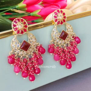 Pink Earrings for Gown