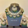 Traditional Green Kundan Necklace-03 Traditional Green Kundan Necklace
