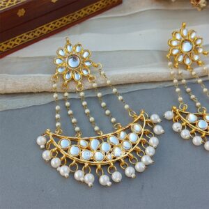 White Pearl Kundan Earring