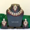 Wine Color Necklace Set-01 Wine Color Necklace Set