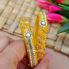 Yellow Glass Kada Bangles-01 Yellow Glass Kada Bangles