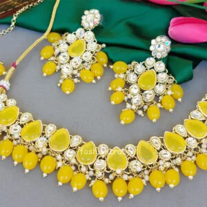 Yellow Necklace Set for Haldi Function