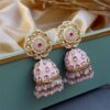Baby Pink Jhumka for Lehenga