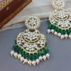 Green Kundan Earrings for Party-01 Green Kundan Earrings for Party