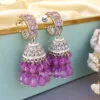 Lavender Stone Jhumka