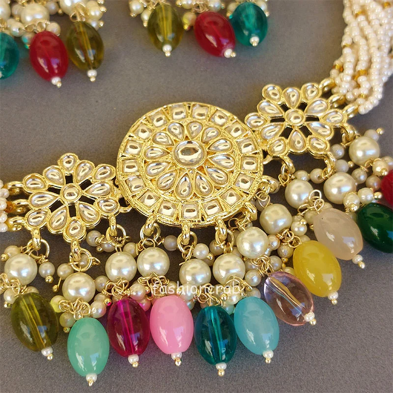 Multicolor Kundan Bridal Set for Wedding