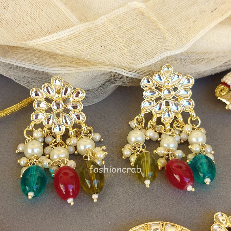 Multicolor Kundan Bridal Set for Wedding