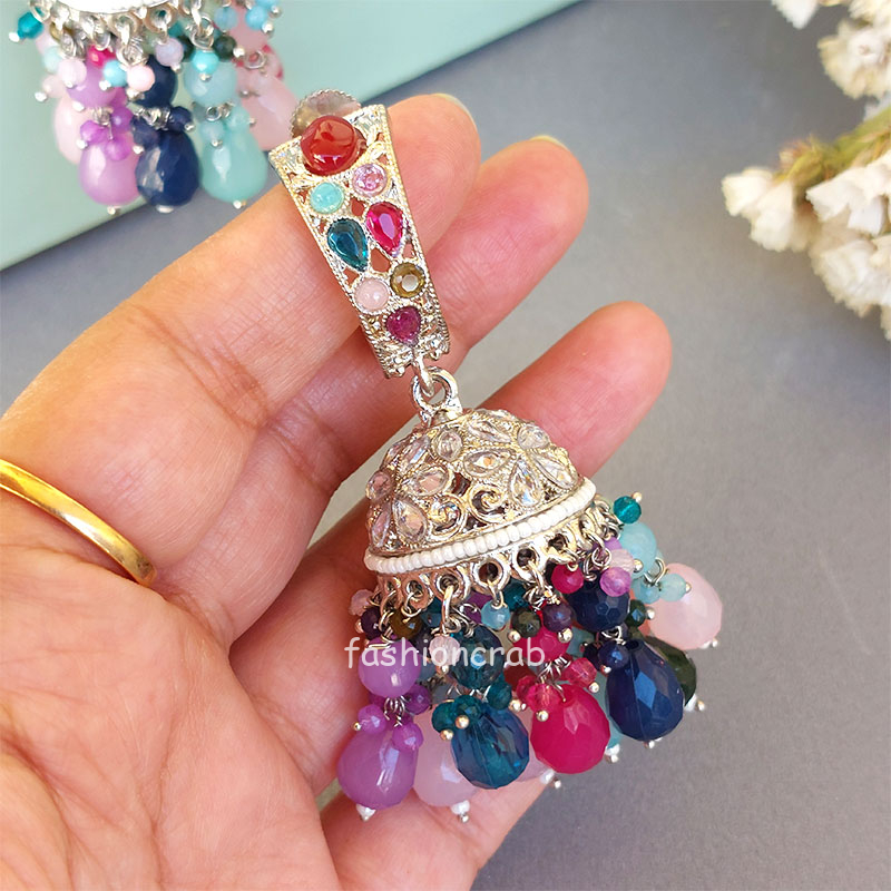 Multicolor Stone Jhumka