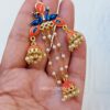 Orange Color Peacock Jhumka-01 Orange Color Peacock Jhumka