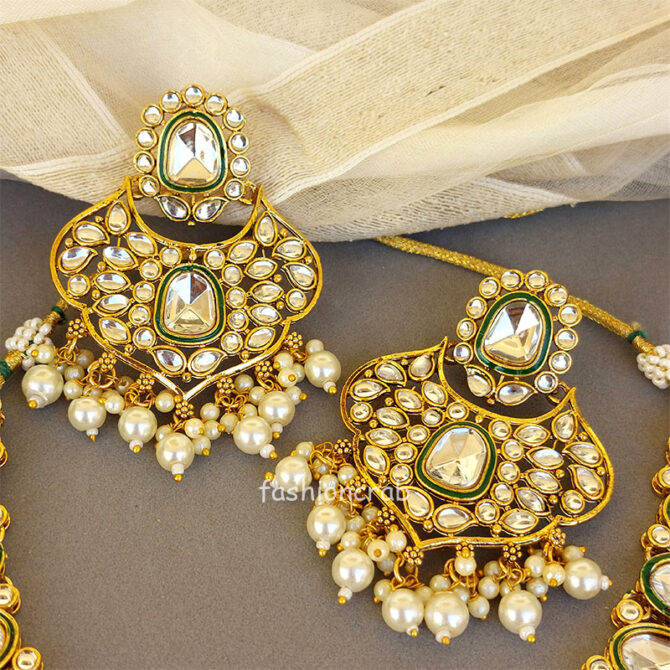 Traditional White Kundan Necklace
