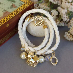 White Charm Bracelets for Women