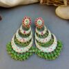 Alia Chandbali Earrings - Green