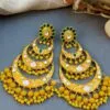 Alia Chandbali Earrings - Yellow-02 Alia Chandbali Earrings - Yellow