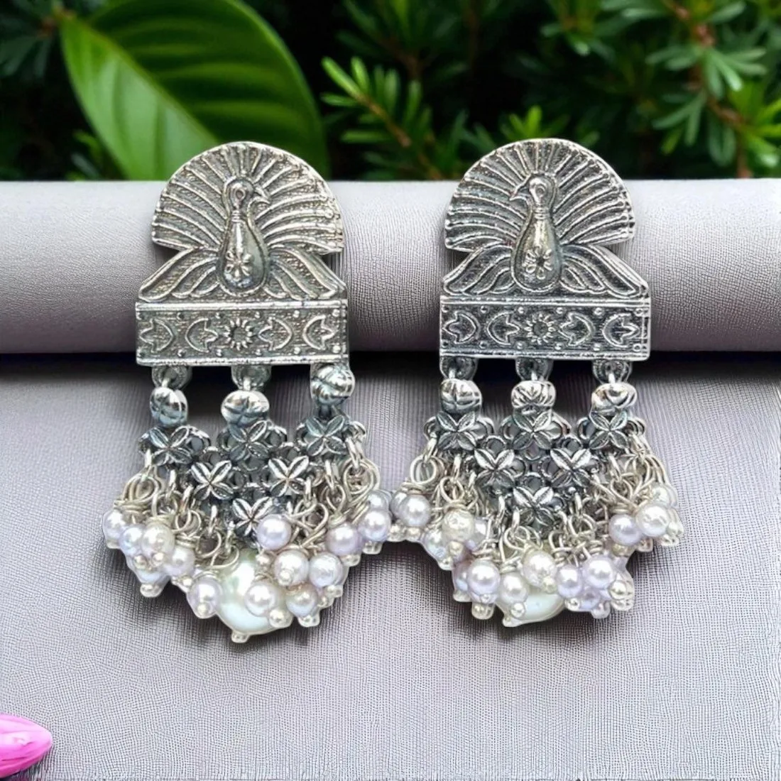 Beautiful Oxidised Earrings for Saree