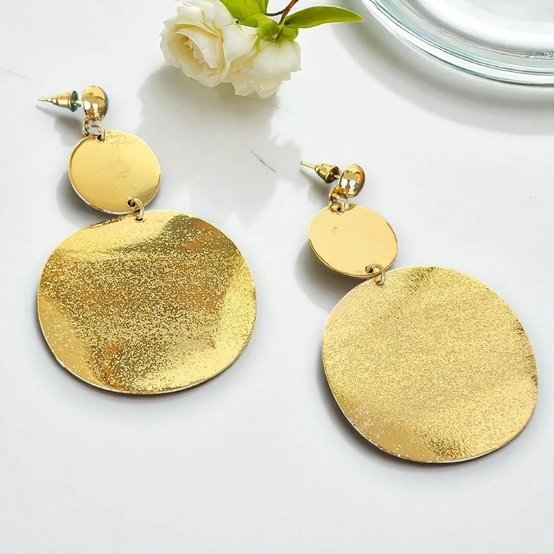 Golden Big Drop Earrings