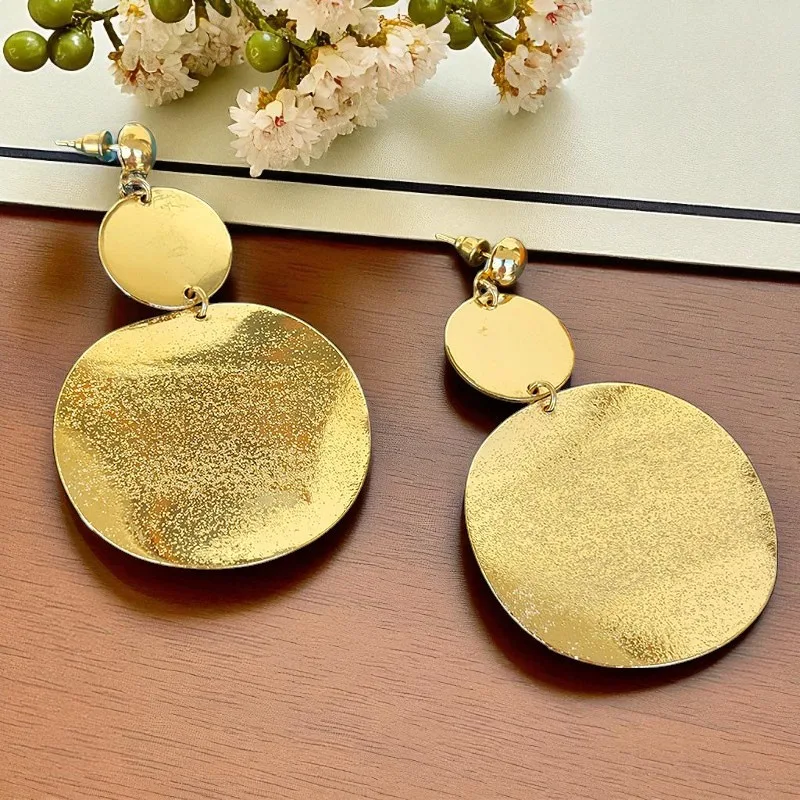 Golden Big Drop Earrings