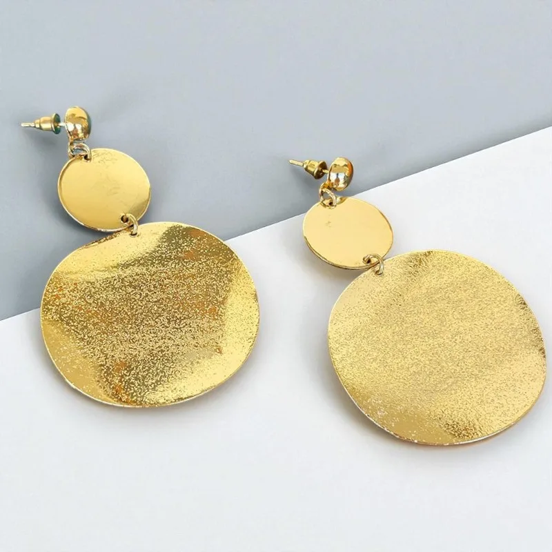 Golden Big Drop Earrings