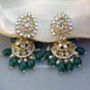 Green Color Bridal Kundan Jewellery Set