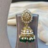 Green Color Bridal Kundan Jewellery Set