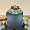 Green Color Kundan Jewellery Set for Lehenga-01 Green Color Kundan Jewellery Set for Lehenga