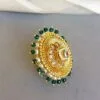 Green Pearl Adjustable Artificial Ring for Women-03 Green Pearl Adjustable Artificial Ring for Women