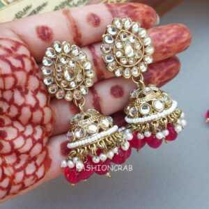 Pink Color Bridal Kundan Jewellery Set