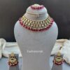 Wine Pearl Kundan Set for Anniversary Gift