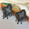 Black Beads Ear Studs-02 Black Beads Ear Studs