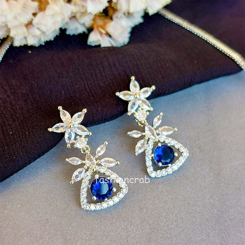 Blue Stone Zirconia Jewellery Set | FashionCrab.com