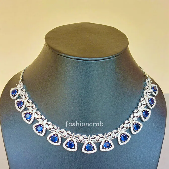 Blue Stone Zirconia Jewellery Set