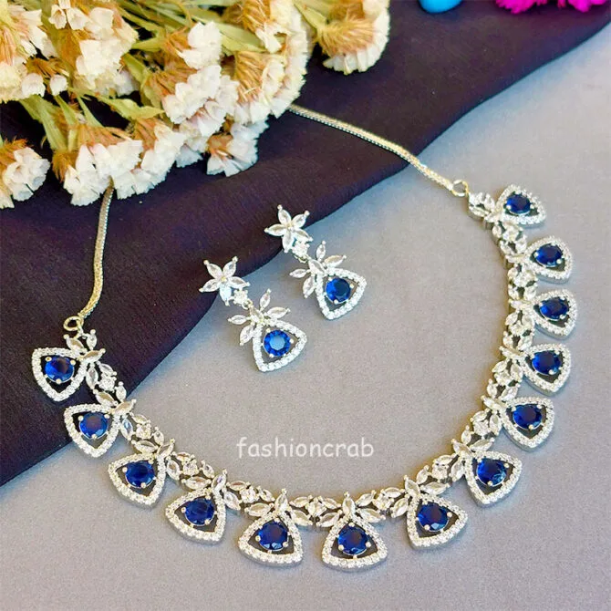 Blue Stone Zirconia Jewellery Set Blue Stone Zirconia Jewellery Set