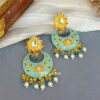 Blue Traditional Meenakari Earring for Saree