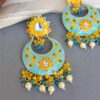 Blue Traditional Meenakari Earring for Saree