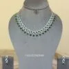 Dark Green American Diamond Jewellery Set-04 Dark Green American Diamond Jewellery Set