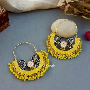 Earrings for Lehenga - Yellow
