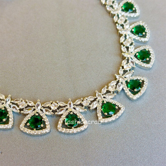 Green Stone Zirconia Jewellery Set