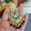 Grey Earrings for Grey Saree-02 Grey Earrings for Grey Saree