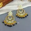 Grey Earrings for Grey Saree