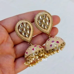 Peach Color Jhumka
