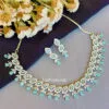 Sea Green American Diamond Jewellery Set