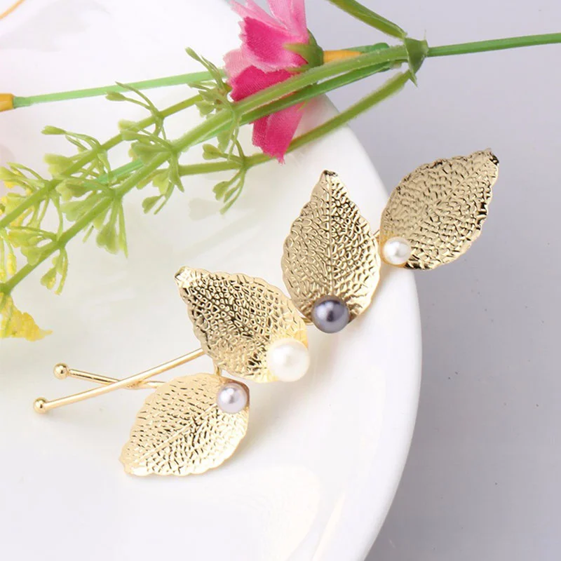 Vintage Leaf Shaped Hairpin