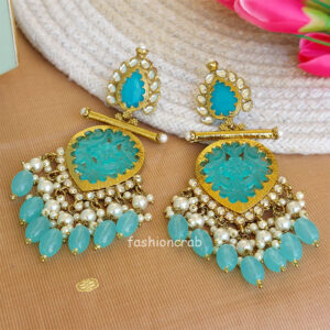 Alia Stylish Earrings - Blue