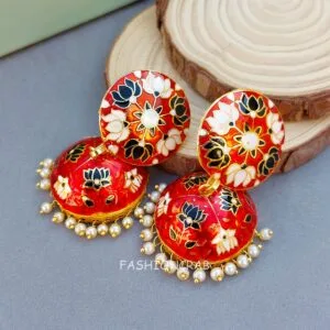 Aliya Maroon Jhumka Earring