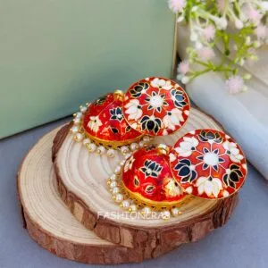Aliya Maroon Jhumka Earring