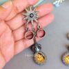 Amy Brass Earrings - Black