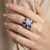 Blue Zirconia Ring for Women
