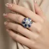 Blue Zirconia Ring for Women