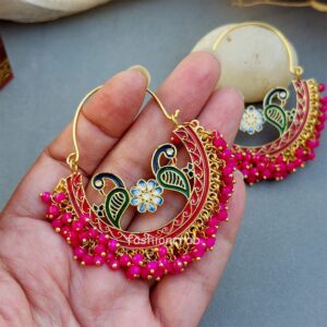 Earrings for Lehenga - Pink