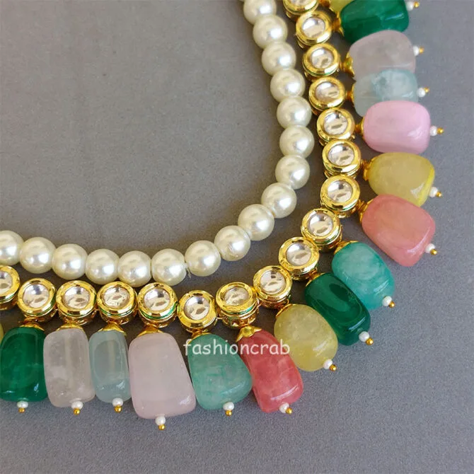 Kareena Multicolor Kundan Jewellery Set